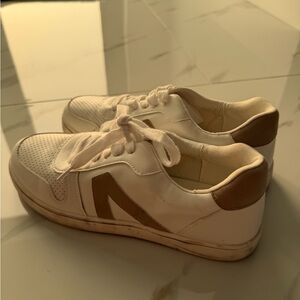 MIA Cream and Brown Sneakers